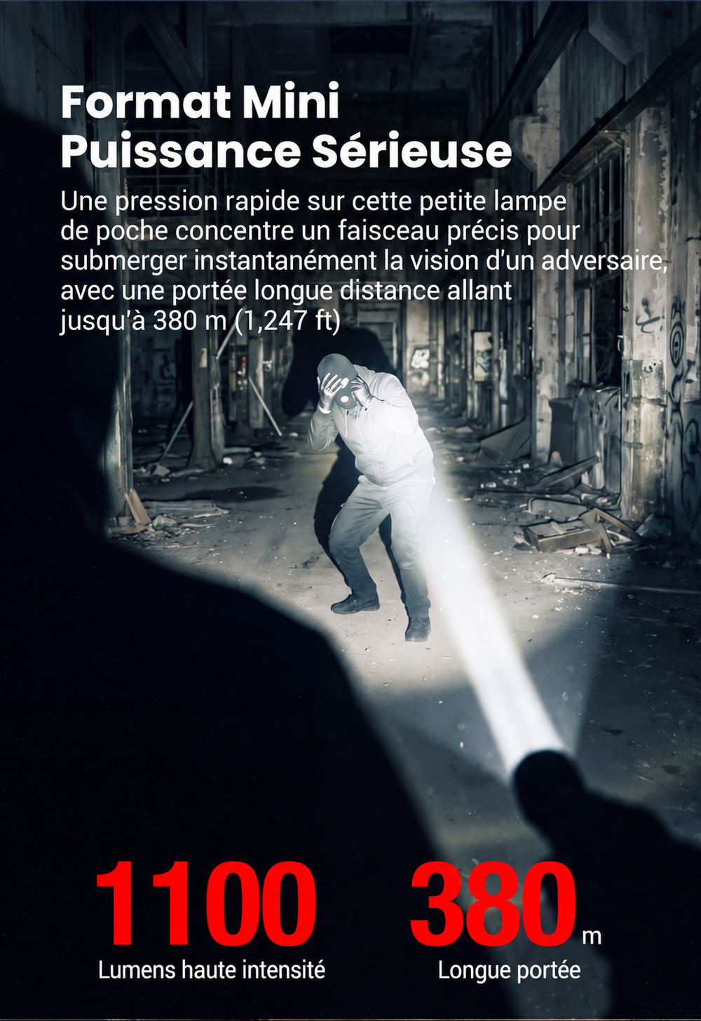 Klarus XT Mini - Lampe tactique compacte à double interrupteur arrière