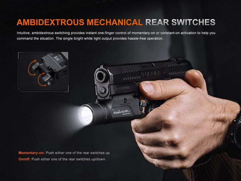 Lampe pour arme Fenix GL19R V2.0 – 1200 Lumens  NYCTALOPE  