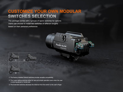 Lampe pour arme Fenix GL23R – 1200 Lumens avec laser vert rechargeable  NYCTALOPE  