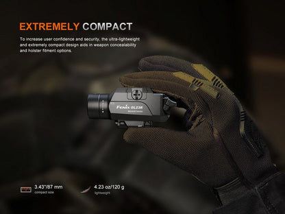 Lampe pour arme Fenix GL23R – 1200 Lumens avec laser vert rechargeable  NYCTALOPE  