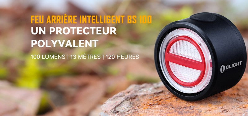 Lampe arrière pour Vélo et VTT Olight  BS100 - 100 Lumens  NYCTALOPE  