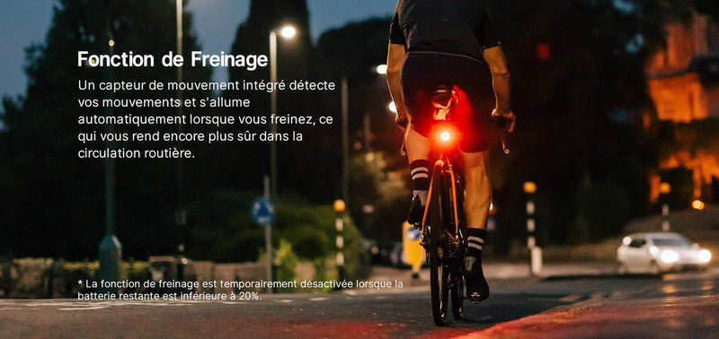 Lampe arrière pour Vélo et VTT Olight  BS100 - 100 Lumens  NYCTALOPE  