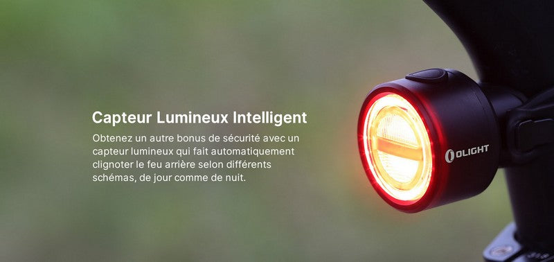 Lampe arrière pour Vélo et VTT Olight  BS100 - 100 Lumens  NYCTALOPE  