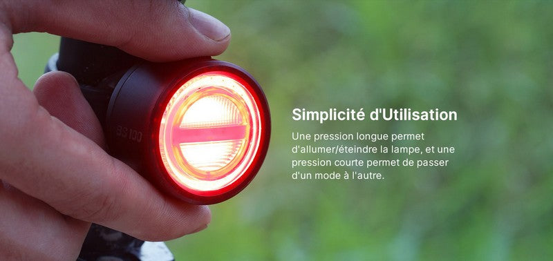 Lampe arrière pour Vélo et VTT Olight  BS100 - 100 Lumens  NYCTALOPE  