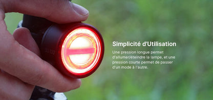 Lampe arrière pour Vélo et VTT Olight  BS100 - 100 Lumens  NYCTALOPE  