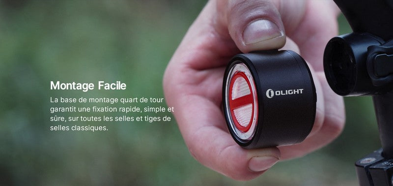 Lampe arrière pour Vélo et VTT Olight  BS100 - 100 Lumens  NYCTALOPE  