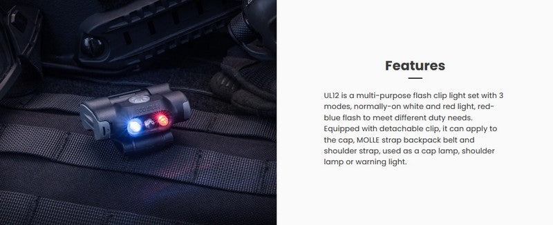 Lampe Multifonction Nextorch UL12- 17 Lumens - lumière de secours de sécurité et d'avertissement  NYCTALOPE  