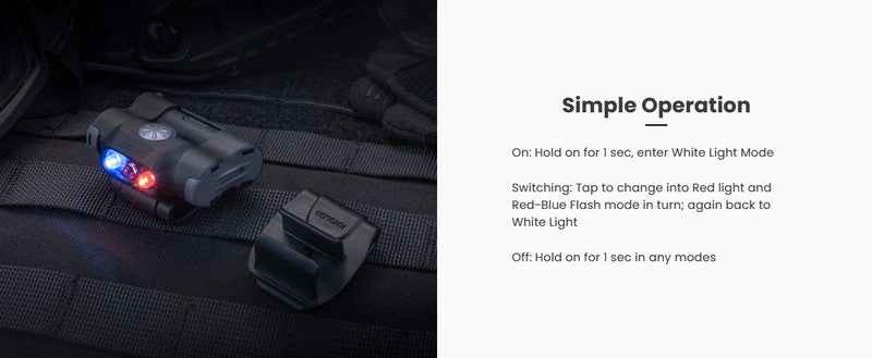 Lampe Multifonction Nextorch UL12- 17 Lumens - lumière de secours de sécurité et d'avertissement  NYCTALOPE  