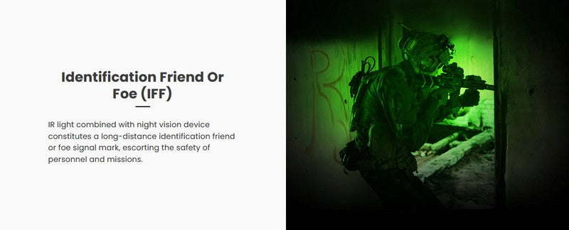 Lampe de casque tactique Nextorch rStar - 80 Lumens - sources de lumière multiples  NYCTALOPE  