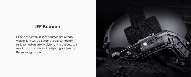 Lampe de casque tactique Nextorch rStar - 80 Lumens - sources de lumière multiples  NYCTALOPE  