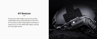 Lampe de casque tactique Nextorch rStar - 80 Lumens - sources de lumière multiples  NYCTALOPE  