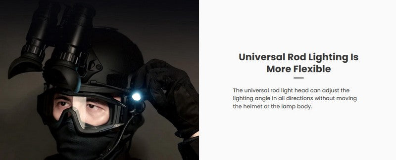 Lampe de casque tactique Nextorch rStar - 80 Lumens - sources de lumière multiples  NYCTALOPE  