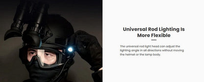 Lampe de casque tactique Nextorch rStar - 80 Lumens - sources de lumière multiples  NYCTALOPE  