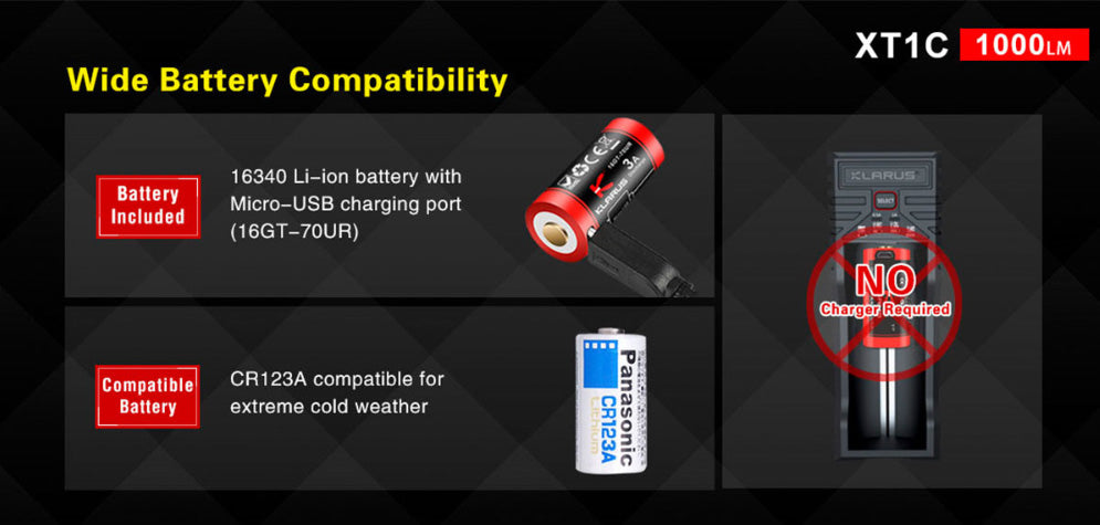 Lampe Torche Klarus XT1C – 700 Lumens  NYCTALOPE  