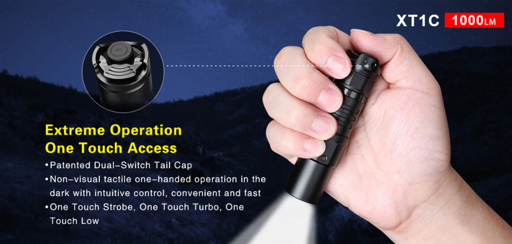 Lampe Torche Klarus XT1C – 700 Lumens  NYCTALOPE  