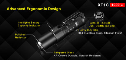 Lampe Torche Klarus XT1C – 700 Lumens  NYCTALOPE  