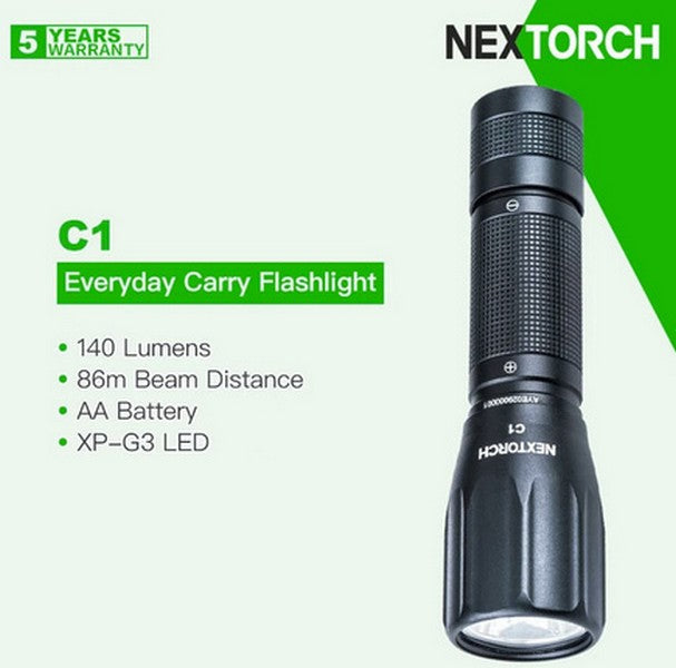 Lampe Torche de poche Nextorch C1 - 140 Lumens  NYCTALOPE  