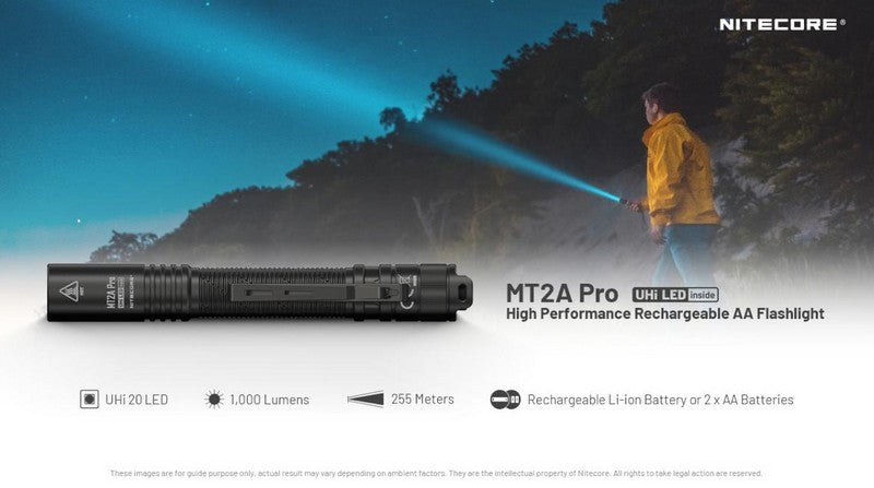 Lampe Torche Nitecore MT2A PRO - 1000 Lumens  NYCTALOPE  