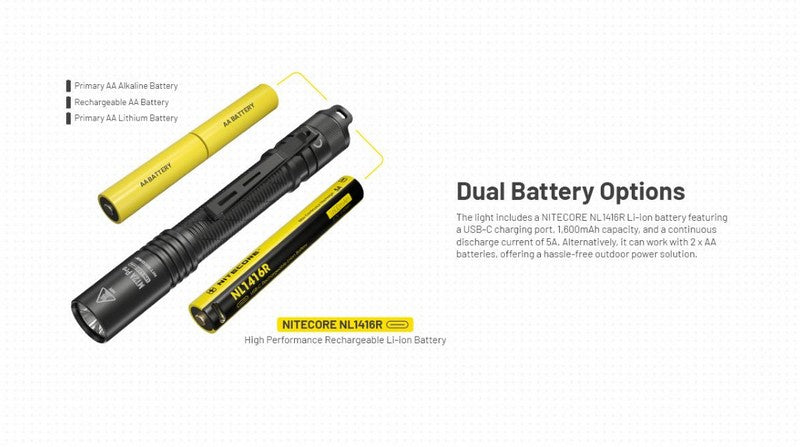 Lampe Torche Nitecore MT2A PRO - 1000 Lumens  NYCTALOPE  