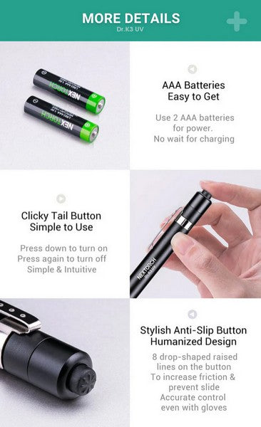 Lampe Nextorch DR K3UV 600mW - 10 Lumens Jaune  NYCTALOPE  