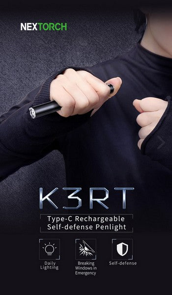 Lampe Nextorch K3RT - 330 Lumens - lampe tactique self défense  NYCTALOPE  