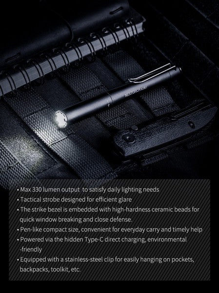 Lampe Nextorch K3RT - 330 Lumens - lampe tactique self défense  NYCTALOPE  