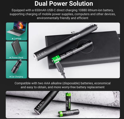 Lampe Nextorch DR K32 80 Lumens blanc / Jaune - Lampe médicale rechargeable - NYCTALOPE