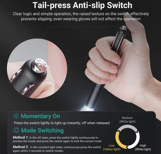 Lampe Nextorch DR K32 80 Lumens blanc / Jaune - Lampe médicale rechargeable - NYCTALOPE