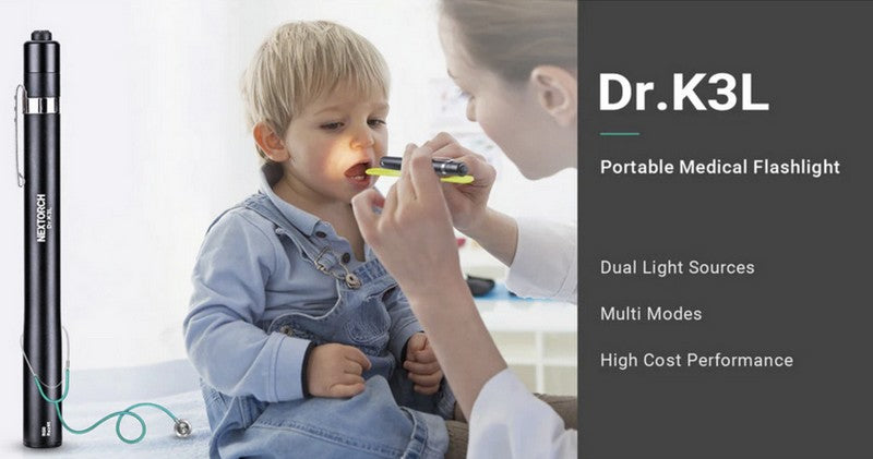 Lampe Nextorch DR K3L - 75 Lumens blanc / Jaune - Lampe médicale  NYCTALOPE  