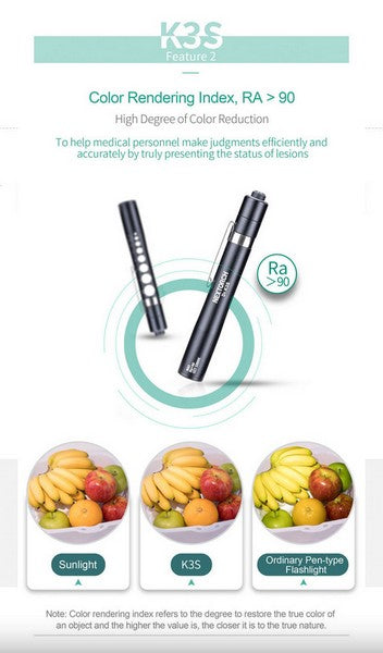 Lampe Nextorch DR K3S - 75 Lumens blanc / Jaune - Lampe médicale  NYCTALOPE  