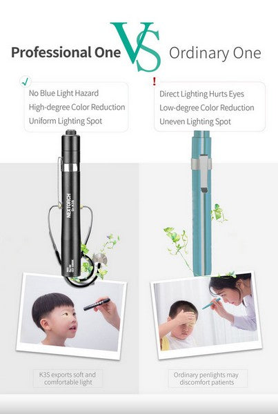 Lampe Nextorch DR K3S - 75 Lumens blanc / Jaune - Lampe médicale  NYCTALOPE  