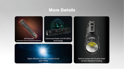 Lampe Torche Nitecore EDC31 - 3500 Lumens rechargeable - NYCTALOPE