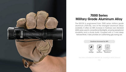 Lampe Torche Nitecore EDC33 – 4000 Lumens - Rechargeable  NYCTALOPE  