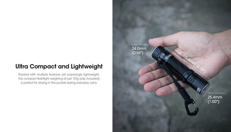 Lampe Torche Nitecore EDC33 – 4000 Lumens - Rechargeable  NYCTALOPE  