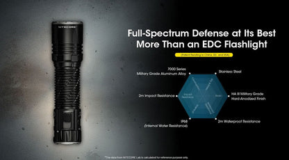 Lampe Torche Nitecore EDC35 - 5000 Lumens rechargeable  NYCTALOPE  