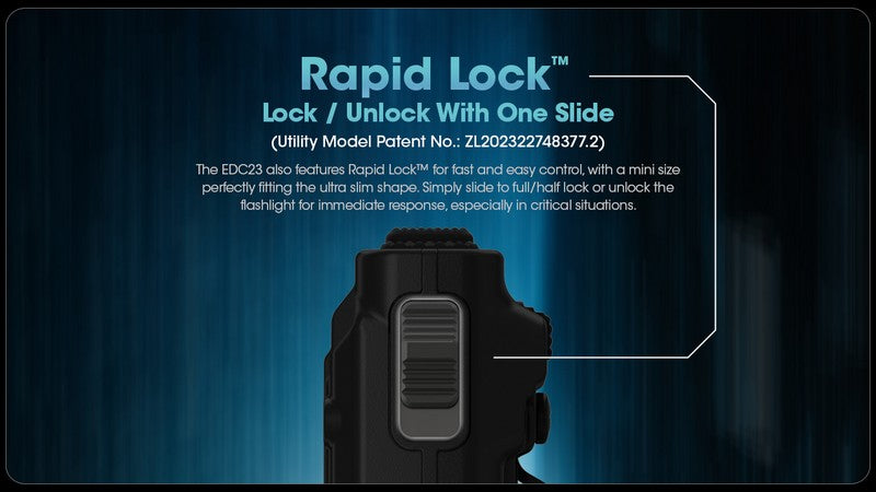 Lampe Torche Nitecore EDC23 - 2500 Lumens rechargeable  NYCTALOPE  