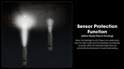 Lampe Torche Nitecore EDC23 - 2500 Lumens rechargeable  NYCTALOPE  