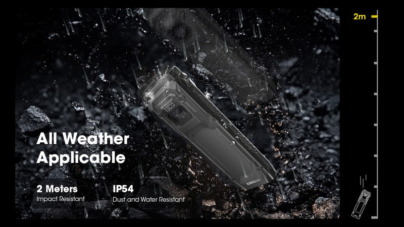 Lampe Torche Nitecore EDC23 - 2500 Lumens rechargeable  NYCTALOPE  