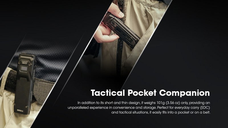 Lampe Torche Nitecore EDC23 - 2500 Lumens rechargeable  NYCTALOPE  