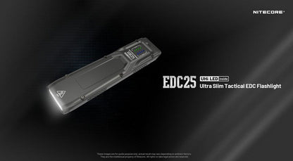 Lampe Torche Nitecore EDC25 - 3000 Lumens rechargeable  NYCTALOPE  