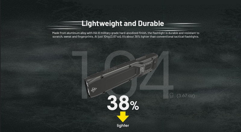 Lampe Torche Nitecore EDC25 - 3000 Lumens rechargeable  NYCTALOPE  