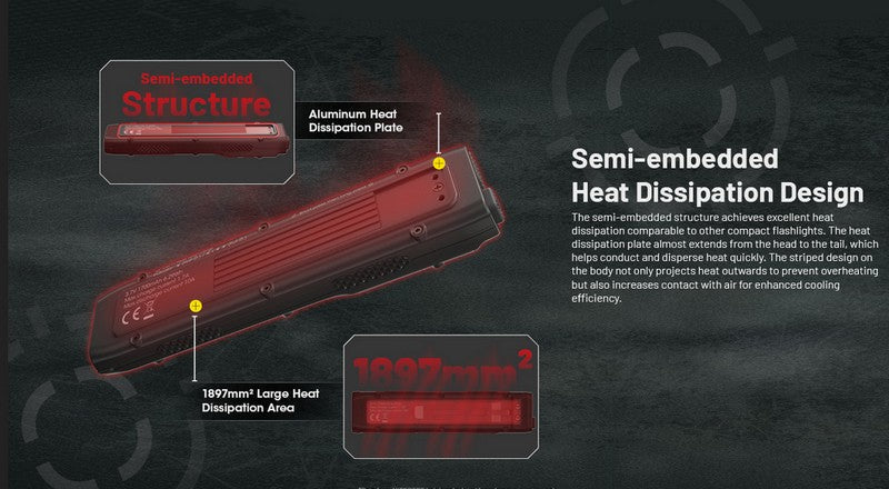 Lampe Torche Nitecore EDC25 - 3000 Lumens rechargeable  NYCTALOPE  