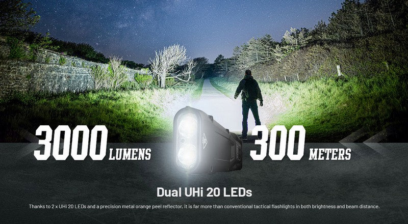 Lampe Torche Nitecore EDC25 - 3000 Lumens rechargeable  NYCTALOPE  