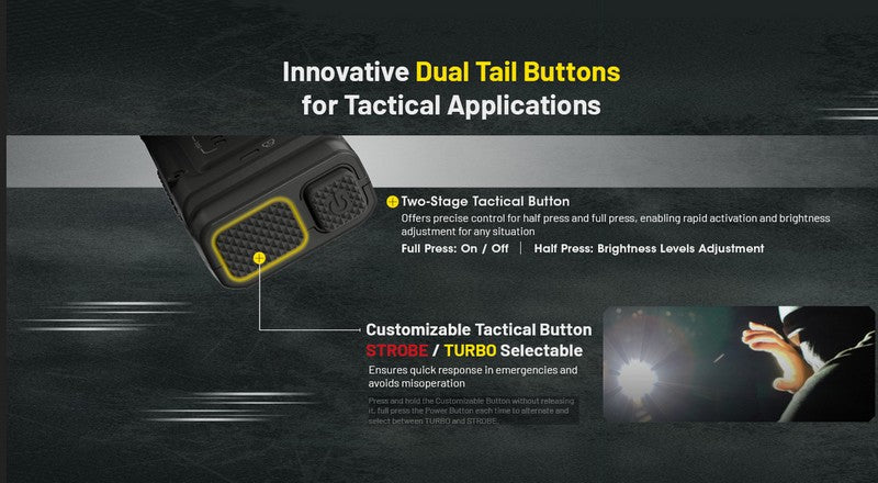 Lampe Torche Nitecore EDC25 - 3000 Lumens rechargeable  NYCTALOPE  