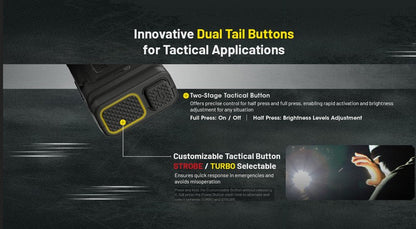 Lampe Torche Nitecore EDC25 - 3000 Lumens rechargeable  NYCTALOPE  