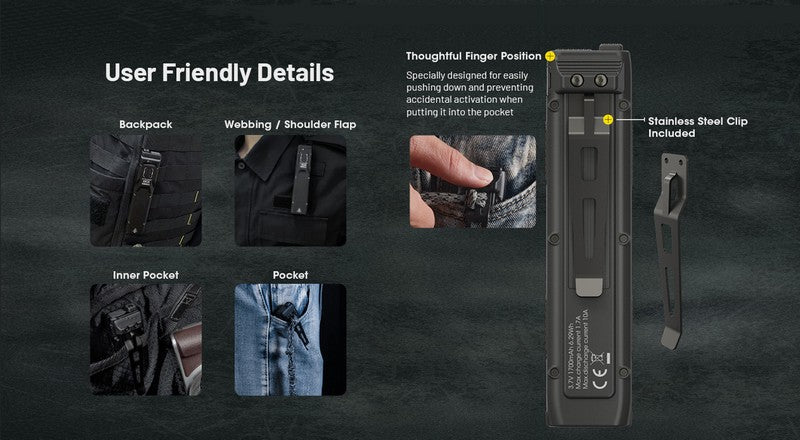 Lampe Torche Nitecore EDC25 - 3000 Lumens rechargeable  NYCTALOPE  