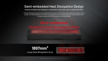 Lampe Torche Nitecore EDC27 UHi - 3100 Lumens rechargeable  NYCTALOPE  