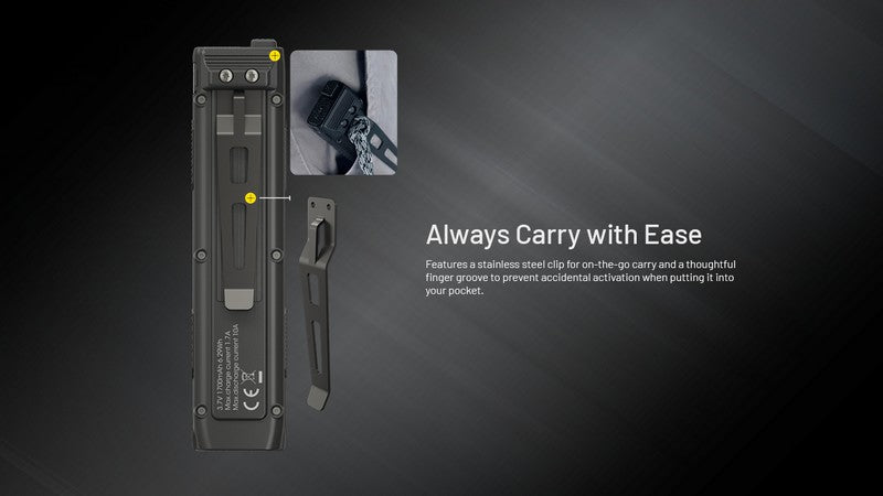 Lampe Torche Nitecore EDC27 UHi - 3100 Lumens rechargeable  NYCTALOPE  