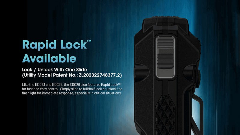 Lampe Torche Nitecore EDC29 – 6500 Lumens rechargeable  NYCTALOPE  