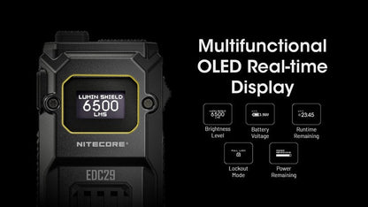 Lampe Torche Nitecore EDC29 – 6500 Lumens rechargeable  NYCTALOPE  